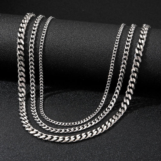 Mens Trendy Streetwear Hip-hop Titanium Steel Necklace With A Unique Style