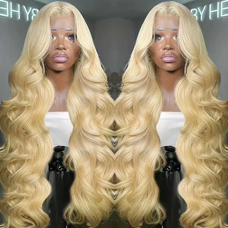 Light Gold Big Wave Lace Wig Head Cover