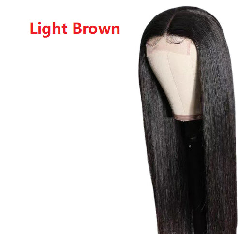 Middle-parted Long Straight Wig For Women Made From High-temperature Synthetic Fiber
