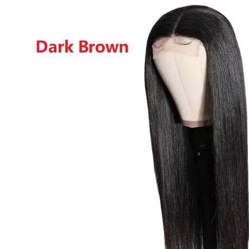 Middle-parted Long Straight Wig For Women Made From High-temperature Synthetic Fiber